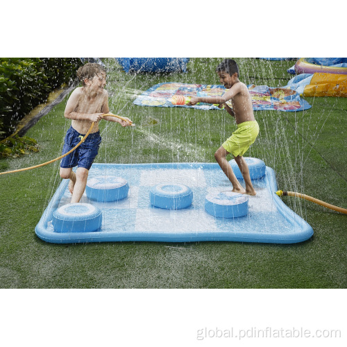 Inflatable Spray Pad Sprinkler Mat Spray pad with checkerboard pattern Baby Splash Pad Manufactory